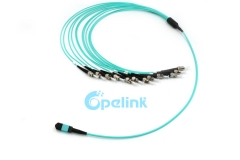 12-волоконный MTP/MPO-ST Om3 круглый волоконный кабель Fanout 2,0 мм волоконно-оптический пачкорд/перемычка
