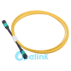 12-волоконный MPO/MTP круглый волоконный кабель одномодовый волоконно-оптический патч-кабель