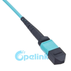 MPO/MTP круглый волоконный кабель Многомодовый OM3 волоконно-оптический патч-корд