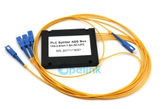 1X4 волоконно-оптический PLC сплиттер, SC/PC, пластиковая коробка ABS упаковка