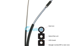 FTTH самоподдерживающийся волоконный кабель, рис. 8 многожильный стальной кабель, металлический силовой элемент, Gjyxch/GJYXFCH волоконно-оптический кабель черный LSZH/ПВХ оболочка