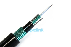 2-24 ядра GYXTW53 волоконно-оптический кабель для использования вне помещений, центральный оптоволоконный кабель с двойной оболочкой и двойной оболочкой
