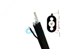 4,5x9,5 мм 1-12Fiber SM G652D FTTH Оптический композитный кабель, 3 мм-Unitube 1,6FRP водоблокирующая пряжа PE, настраиваемый