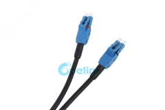 LC to LC Duplex Outdoor Armored Fiber Patch Cord, Single-Mode OS2, 5mm TPU Jacket