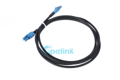 LC to LC Duplex Outdoor Armored Fiber Patch Cord, Single-Mode OS2, 5mm TPU Jacket