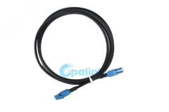 LC to LC Duplex Outdoor Armored Fiber Patch Cord, Single-Mode OS2, 5mm TPU Jacket