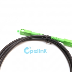 SC APC to SC APC Fiber Patch Cord: Simplex, однорежимная OS2, G.657A2 PVC-OFNR Jacket