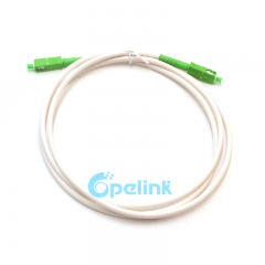 SC APC to SC APC Fiber Patch Cord: Simplex, однорежимная OS2, G.657A2 PVC-OFNR Jacket