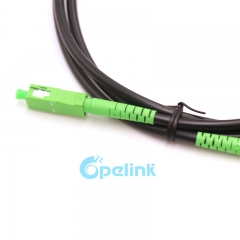 SC APC to SC APC Fiber Patch Cord: Simplex, однорежимная OS2, G.657A2 PVC-OFNR Jacket