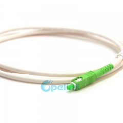 SC APC to SC APC Fiber Patch Cord: Simplex, однорежимная OS2, G.657A2 PVC-OFNR Jacket